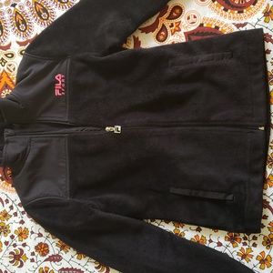 FILA BLACK FLEECE ZIP UP JACKET. SZ XS/S 7-8